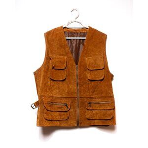 Vera Pelle *Made in Italy* Warm Brown Suede Leather vest